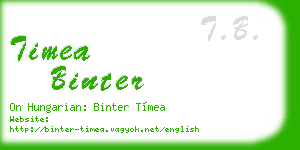 timea binter business card